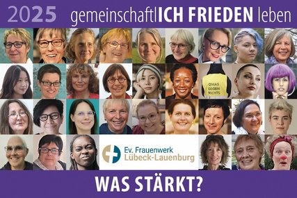 viele Frauengesichter auf einem Flyer - Copyright: Sabine Wulff