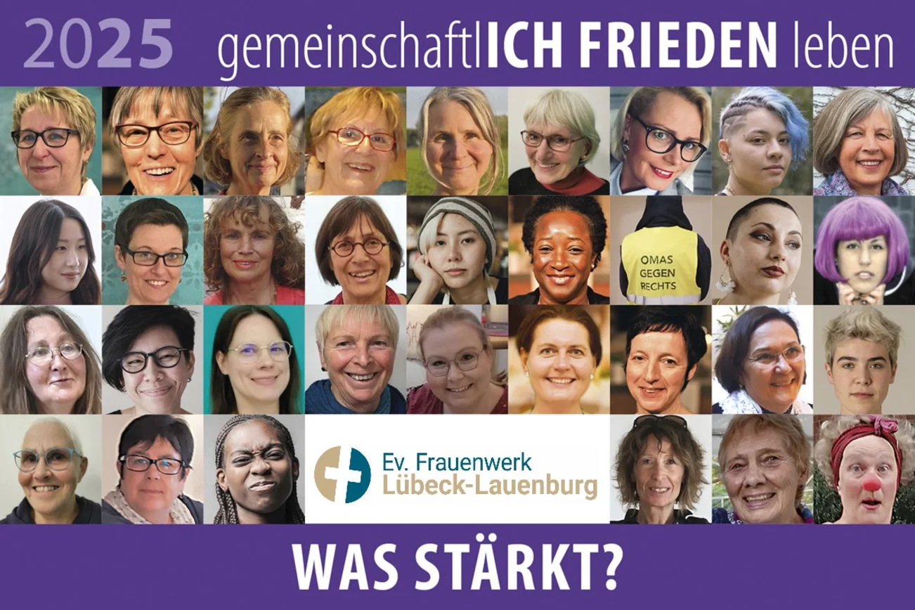 viele Frauengesichter auf einem Flyer