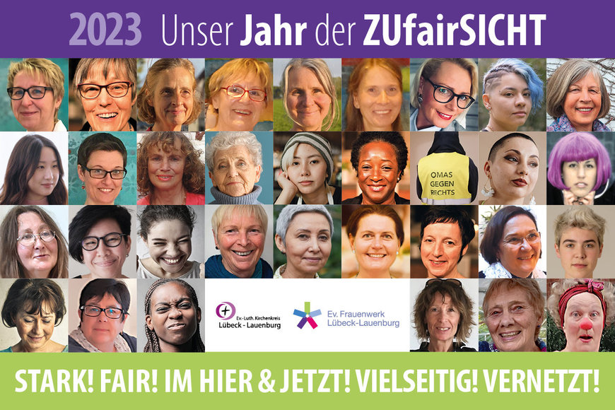 Bild mit vielen Frauengesichtern - Copyright: Sabine Wulff