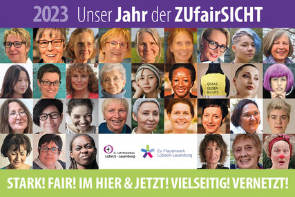 Bild mit vielen Frauengesichtern - Copyright: Sabine Wulff