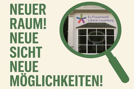 Schriftzug und grüne Lupe  - Copyright: Ev. Frauenwerk