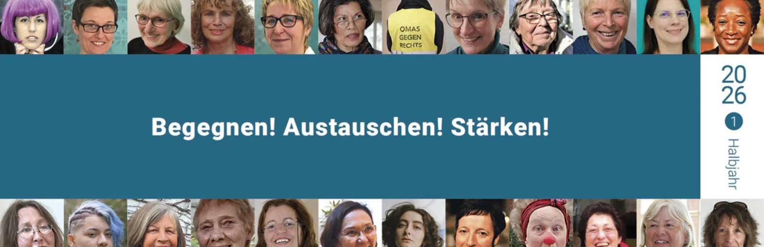 Frauenbilder und Schrift Mitten-drin